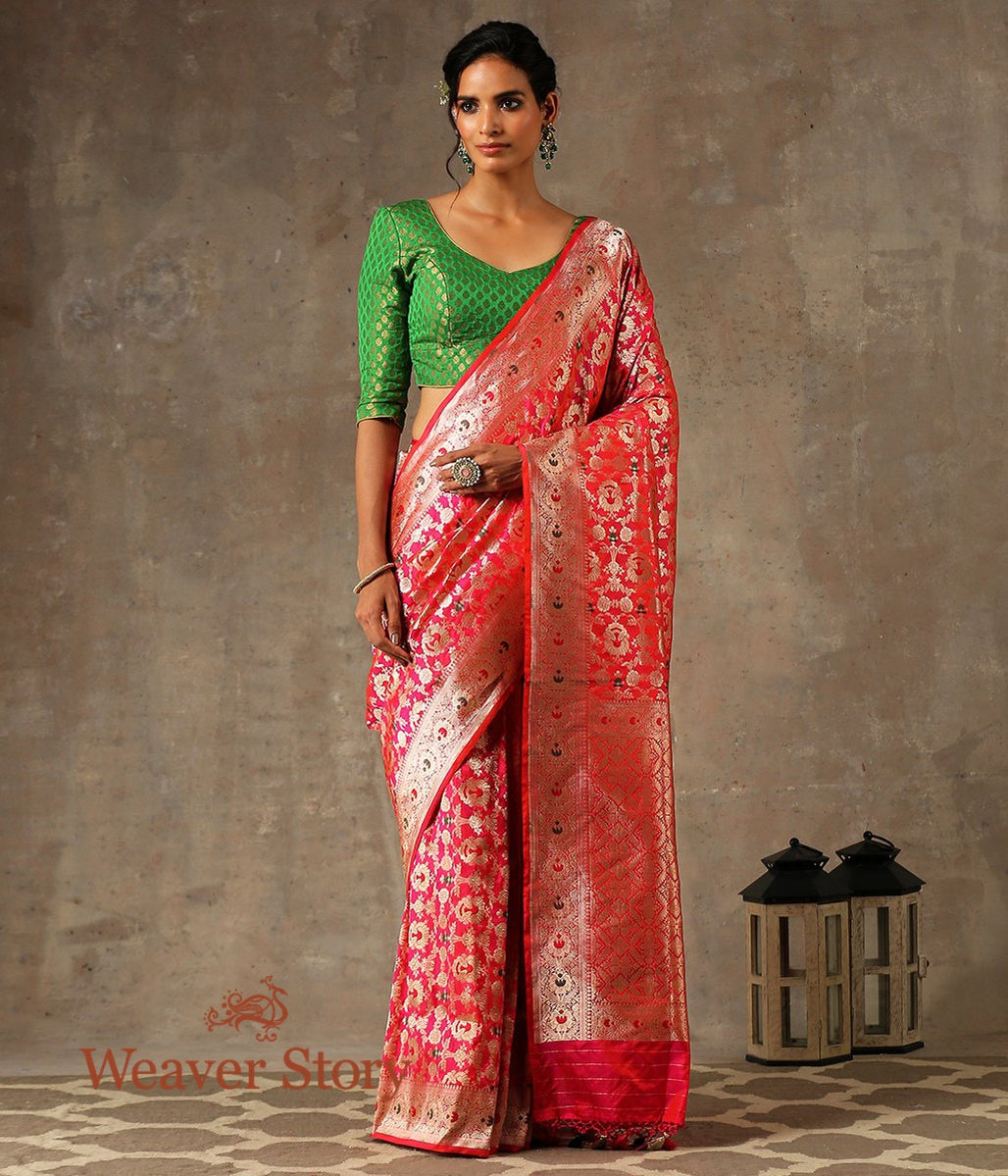 Handwoven_Pink_Mehrab_Meenakari_Jaal_Saree_WeaverStory_02