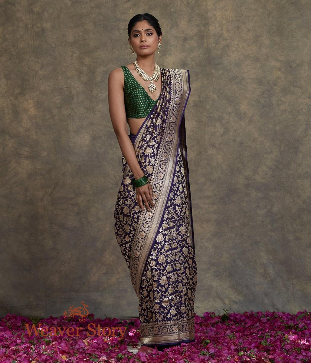 Handwoven_Purple_Ektara_Meenakari_Jangla_Saree_WeaverStory_02