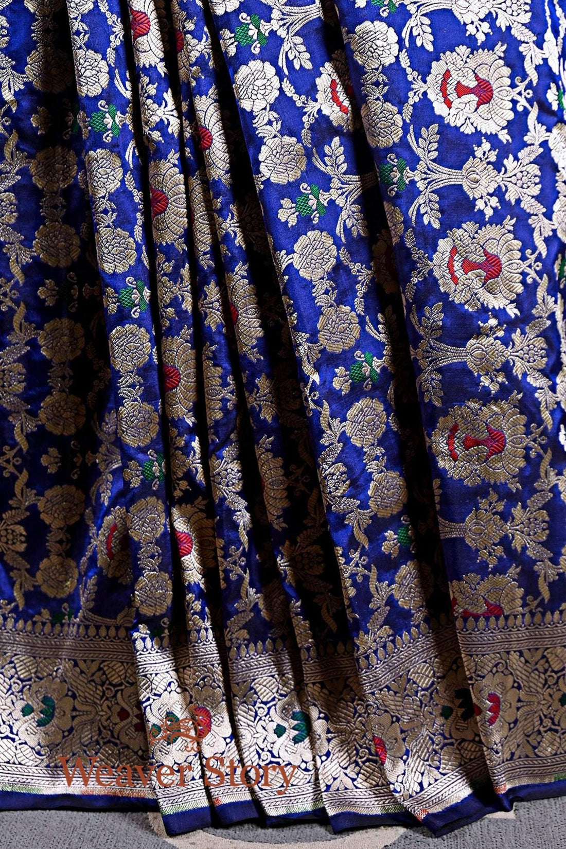 Blue_Handloom_Banarasi_Katan_Silk_Saree_with_Red_Meenakari_WeaverStory_02
