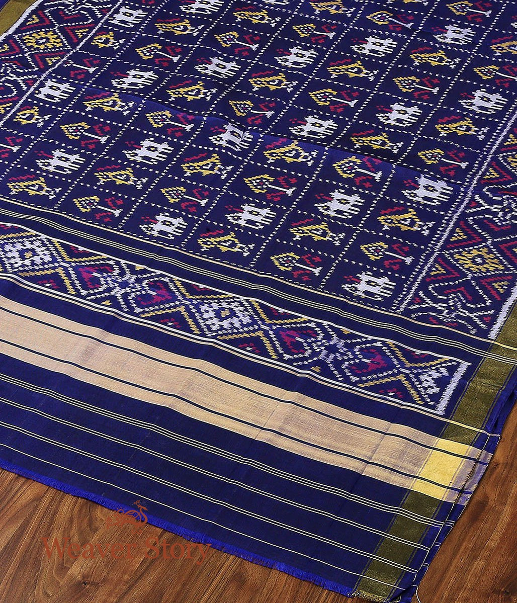 Handloom_Blue_Rajkot_Patola_Silk_Dupatta_WeaverStory_02