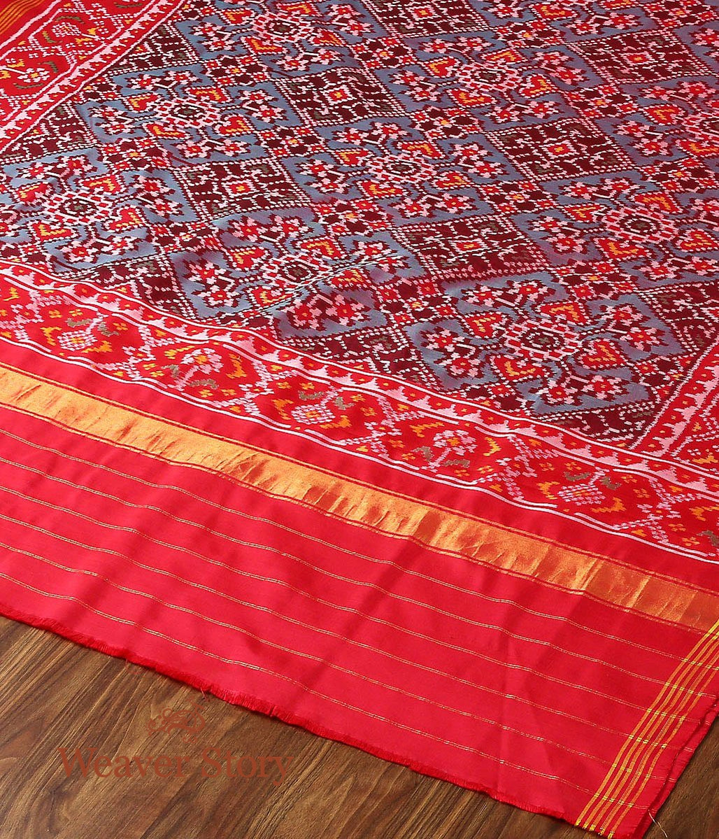 Handloom_Red_&_Green_Dual_Tone_Patola_Dupatta_WeaverStory_02