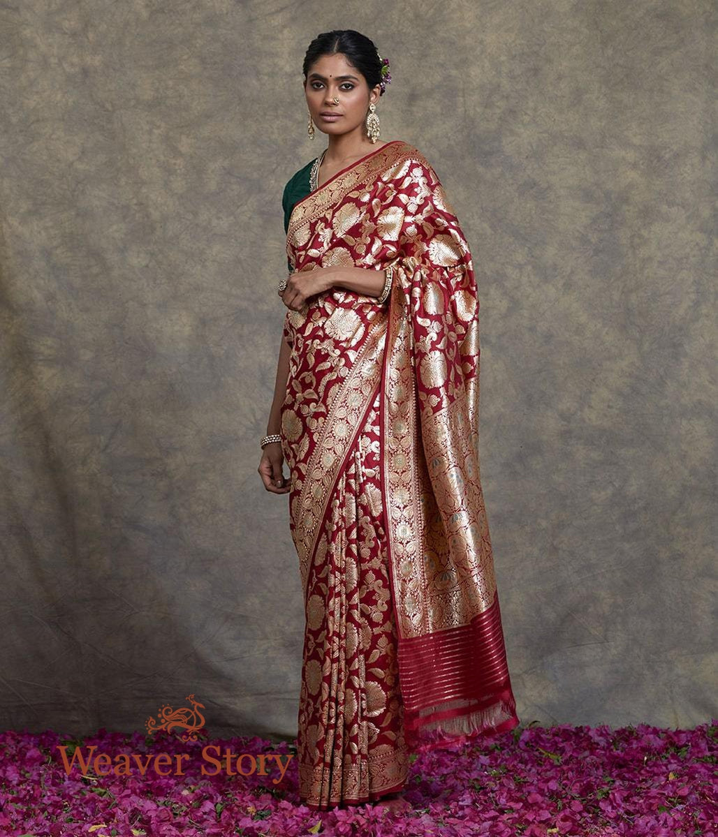 Handwoven_Red_Banarasi_Jangla_-_Weaver_Story_Exclusive_WeaverStory_02