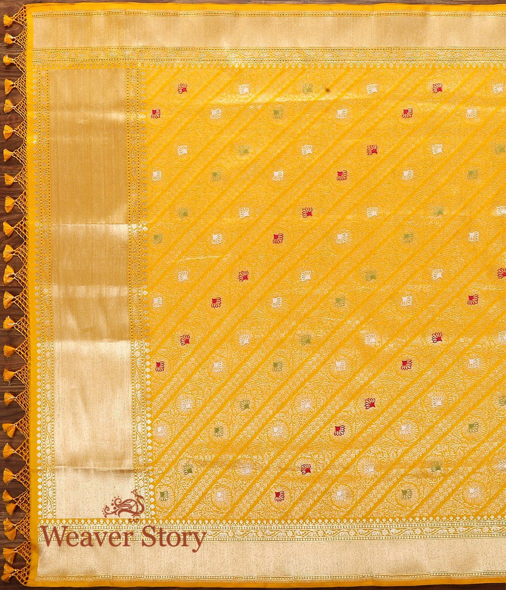 Handloom_Yellow_Aada_Kimkhab_Pure_Katan_Silk_Banarasi_Dupatta_WeaverStory_02