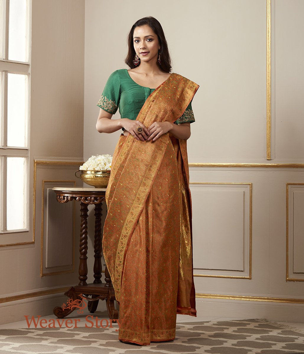 Handloom_Mustard_Tanchoi_Jamawar_Saree_with_Zari_Woven_Paisleys_WeaverStory_02