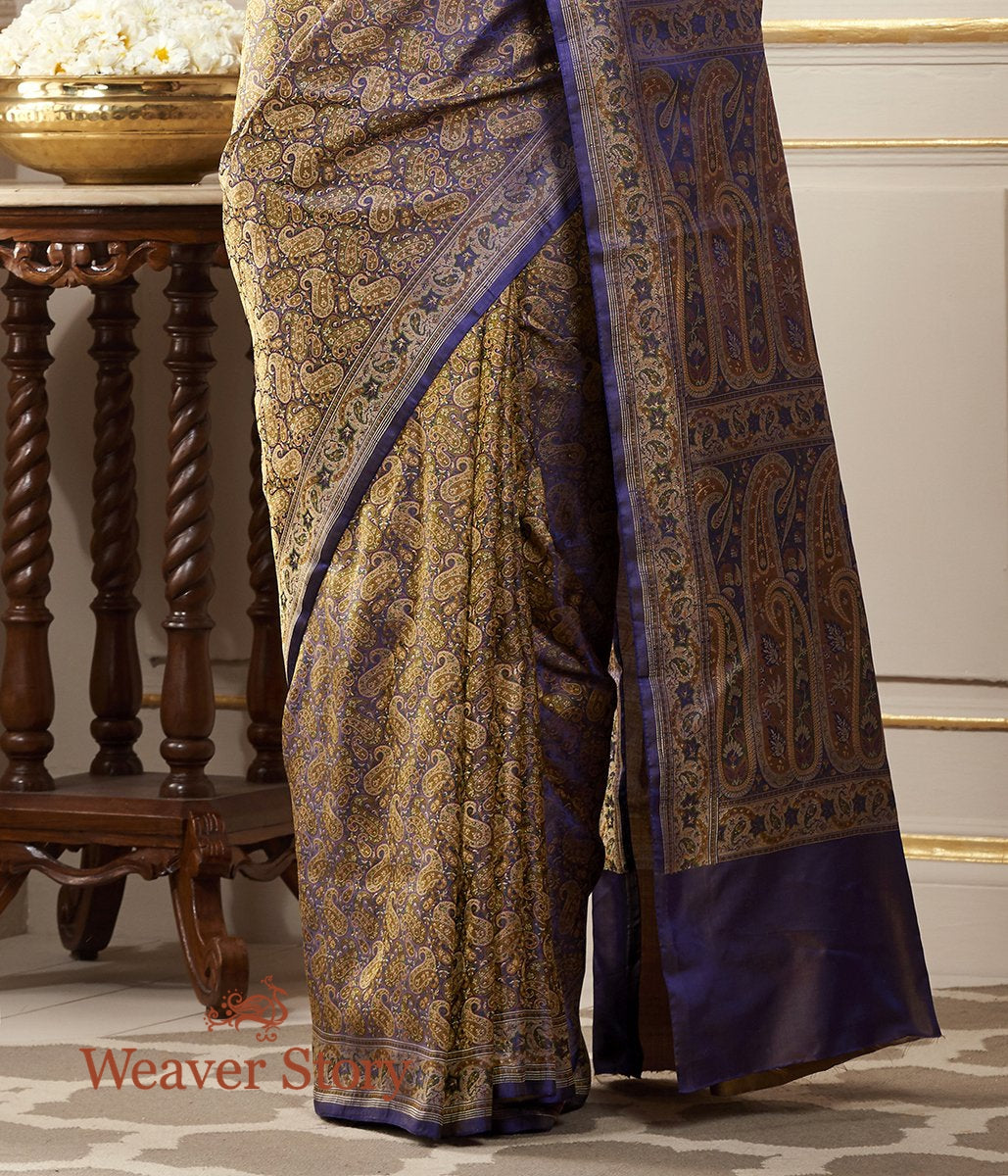 Handloom_Blue_and_Purple_Dual_Tone_Jamawar_Tanchoi_Saree_with_Paisleys_WeaverStory_04