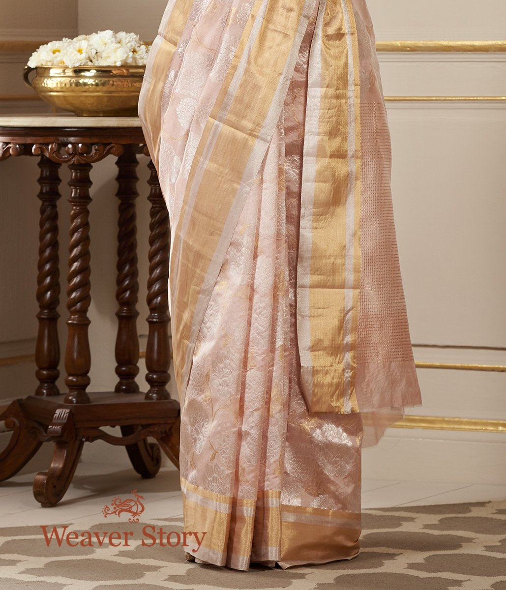 Handwoven_Soft_Pink_Chanderi_Silk_Saree_with_Gold_and_Silver_Zari_Floral_Jaal_WeaverStory_04