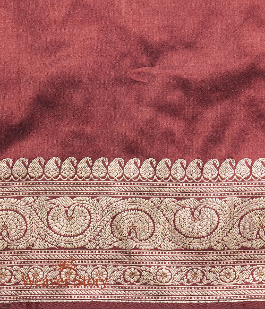 Handwoven_Wine_Banarasi_Saree_with_Kadhwa_Booti_and_Beldaar_Border_WeaverStory_05