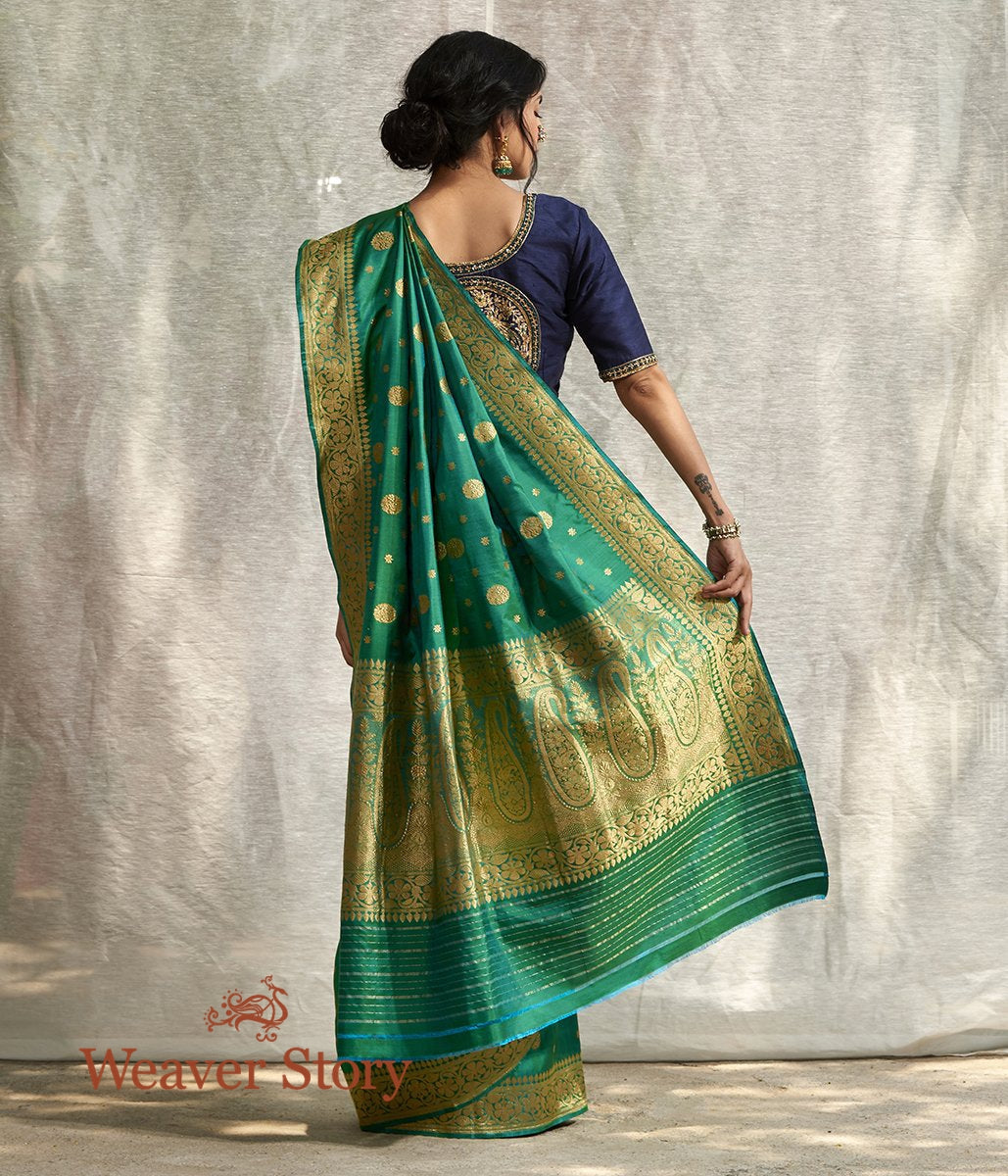 Handloom_Teal_Green_Banarasi_Saree_Woven_in_Ektara_Weave_WeaverStory_03