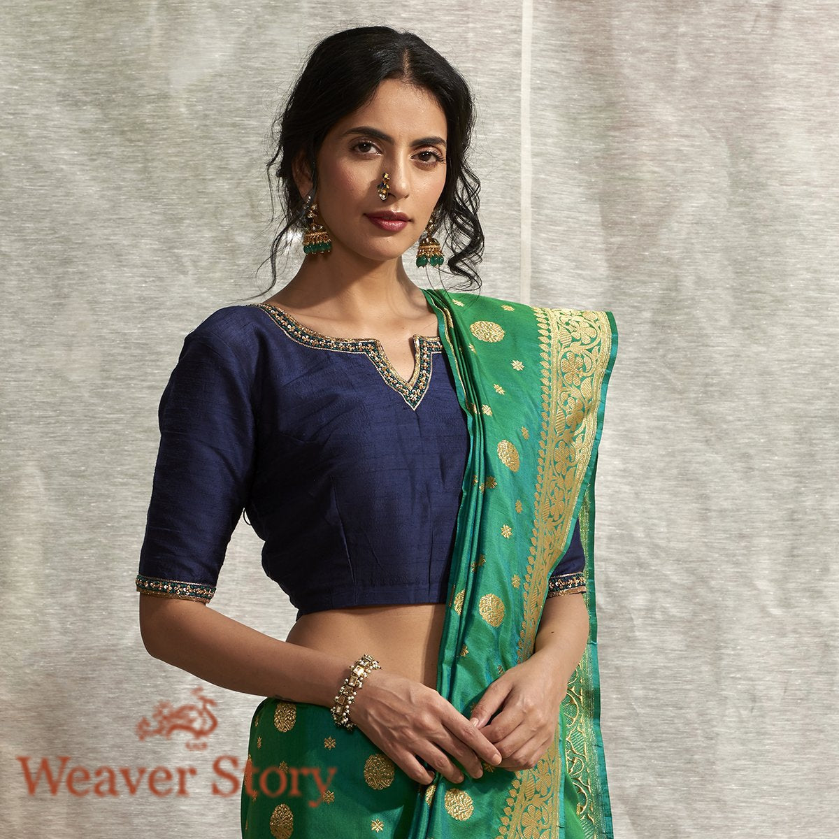 Blue_Zardozi_and_Sequins_Embroidery_Blouse_with_Boota_on_the_Back_WeaverStory_01