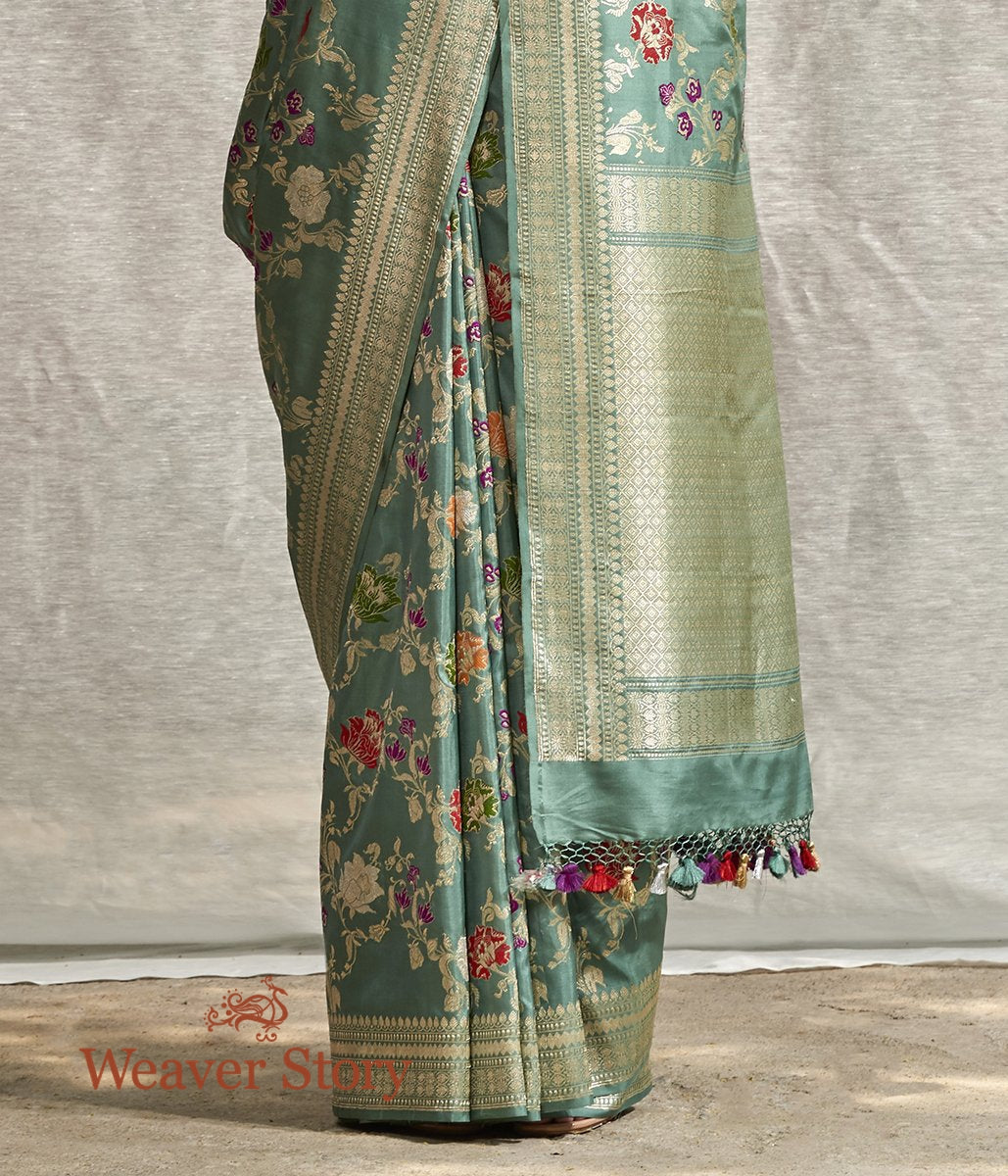 Handwoven_Sage_Green_Banarasi_Saree_with_Meenakari_Jaal_WeaverStory_04