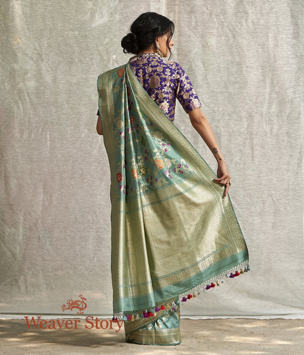Handwoven_Sage_Green_Banarasi_Saree_with_Meenakari_Jaal_WeaverStory_03