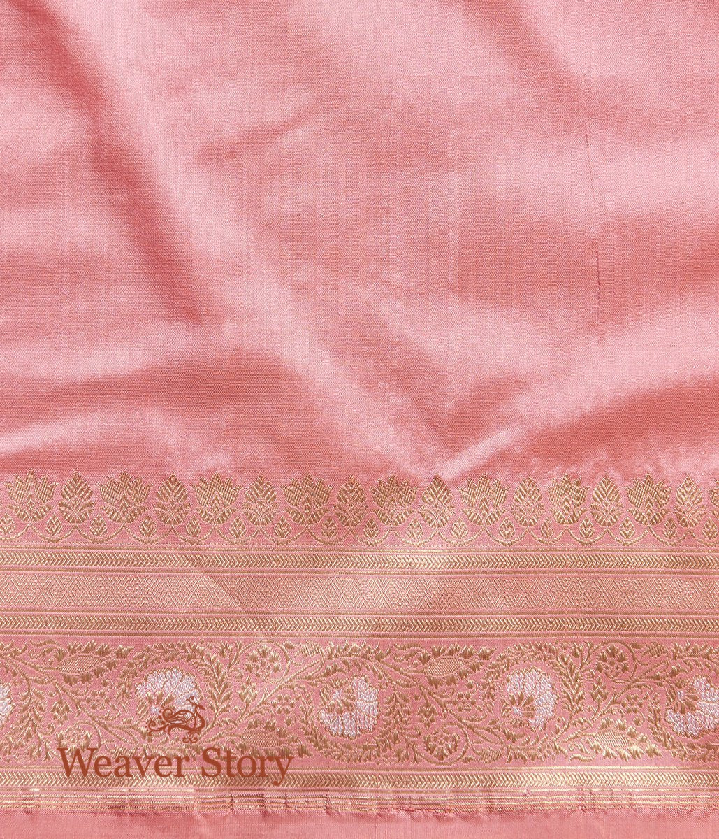 Handwoven_Rose_Pink_Banarasi_Jangla_Saree_with_Meenakari_WeaverStory_05