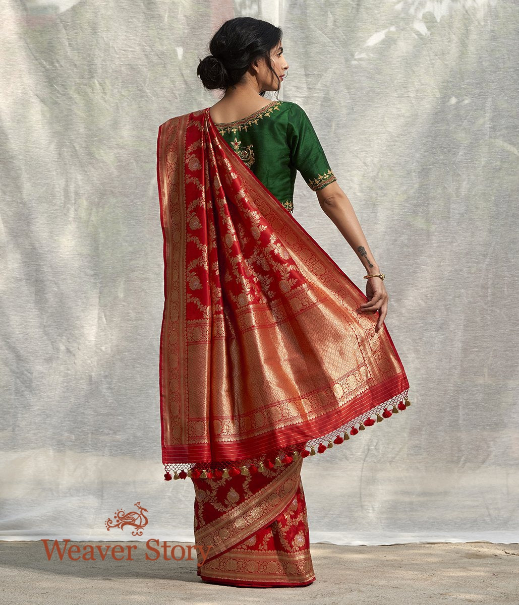 Handwoven_Red_Kadhwa_Banarasi_Jangla_with_Floral_Weave_WeaverStory_03