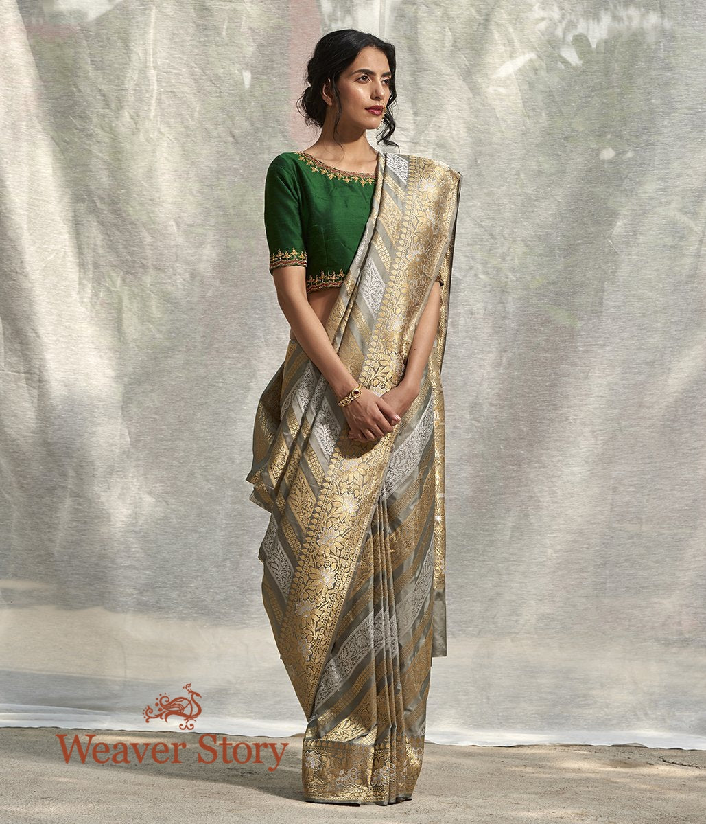 Handloom_Grey_Banarasi_Saree_with_Gold_and_Silver_Kadhwa_Weave_WeaverStory_02