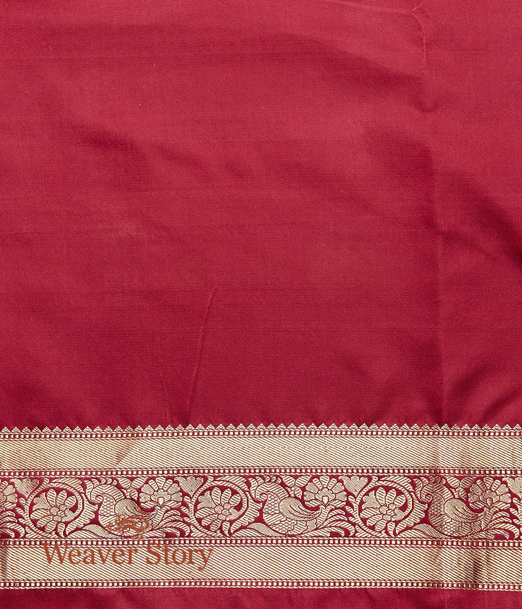Handwoven_Red_and_Mustard_Banarasi_Tanchoi_Saree_with_Floral_Zari_Border_WeaverStory_05