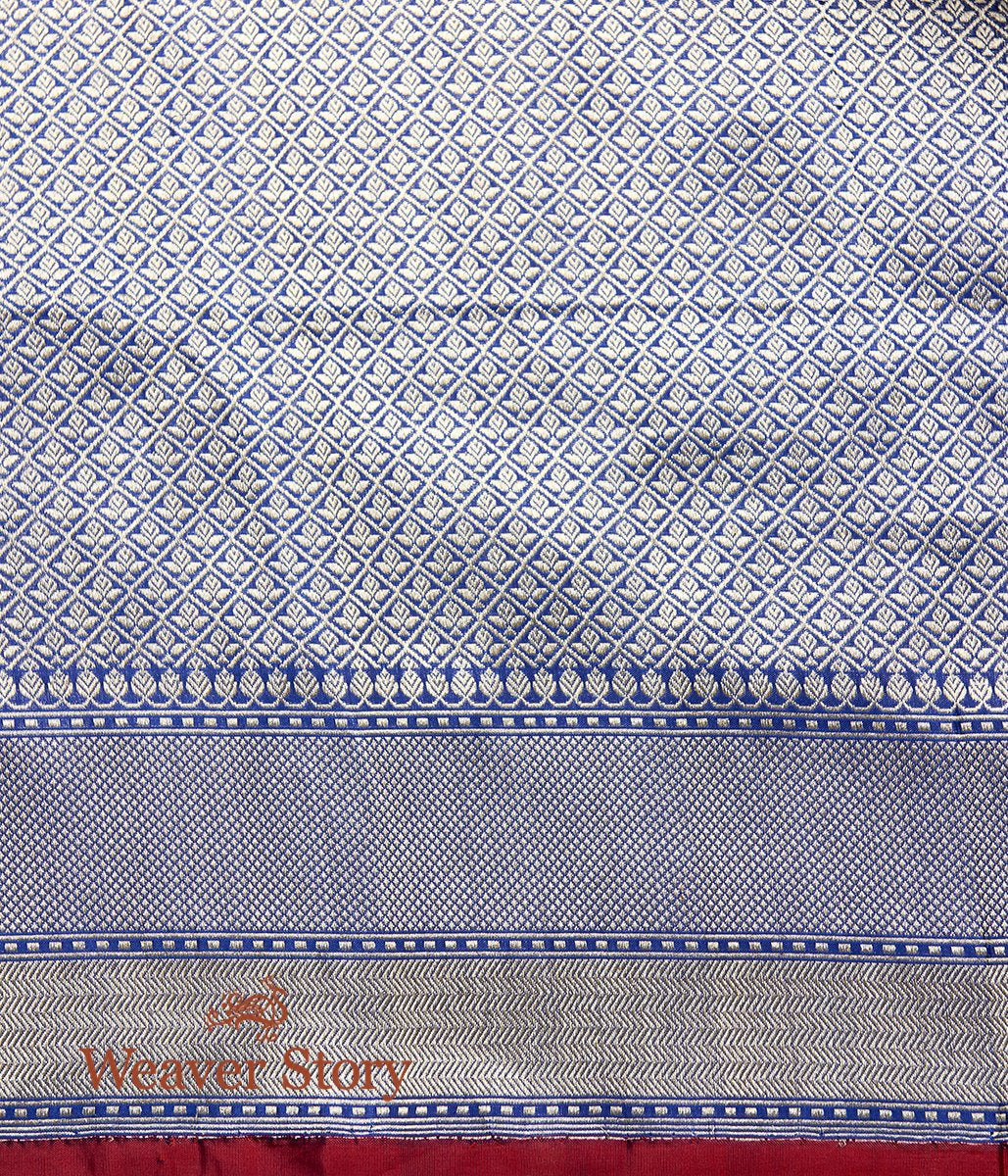 Handwoven_Blue_Banarasi_Tanchoi_Saree_with_Zari_Border_WeaverStory_05