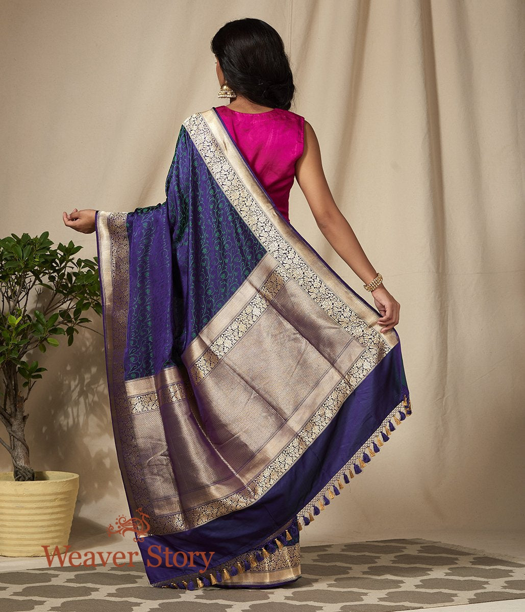 Handwoven_Purple_and_Green_Banarasi_Tanchoi_Saree_with_Woven_Zari_Border_WeaverStory_03