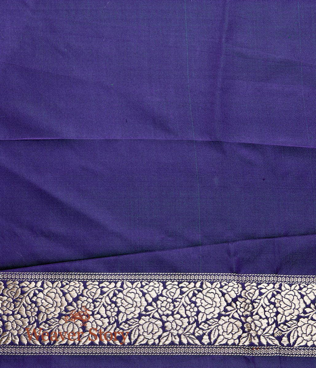 Handwoven_Purple_and_Green_Banarasi_Tanchoi_Saree_with_Woven_Zari_Border_WeaverStory_05