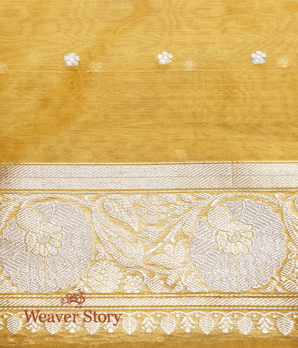 Handloom_Turmeric_Yellow_Kora_Silk_Banarasi_Saree_with_Gold_and_Silver_Zari_WeaverStory_05