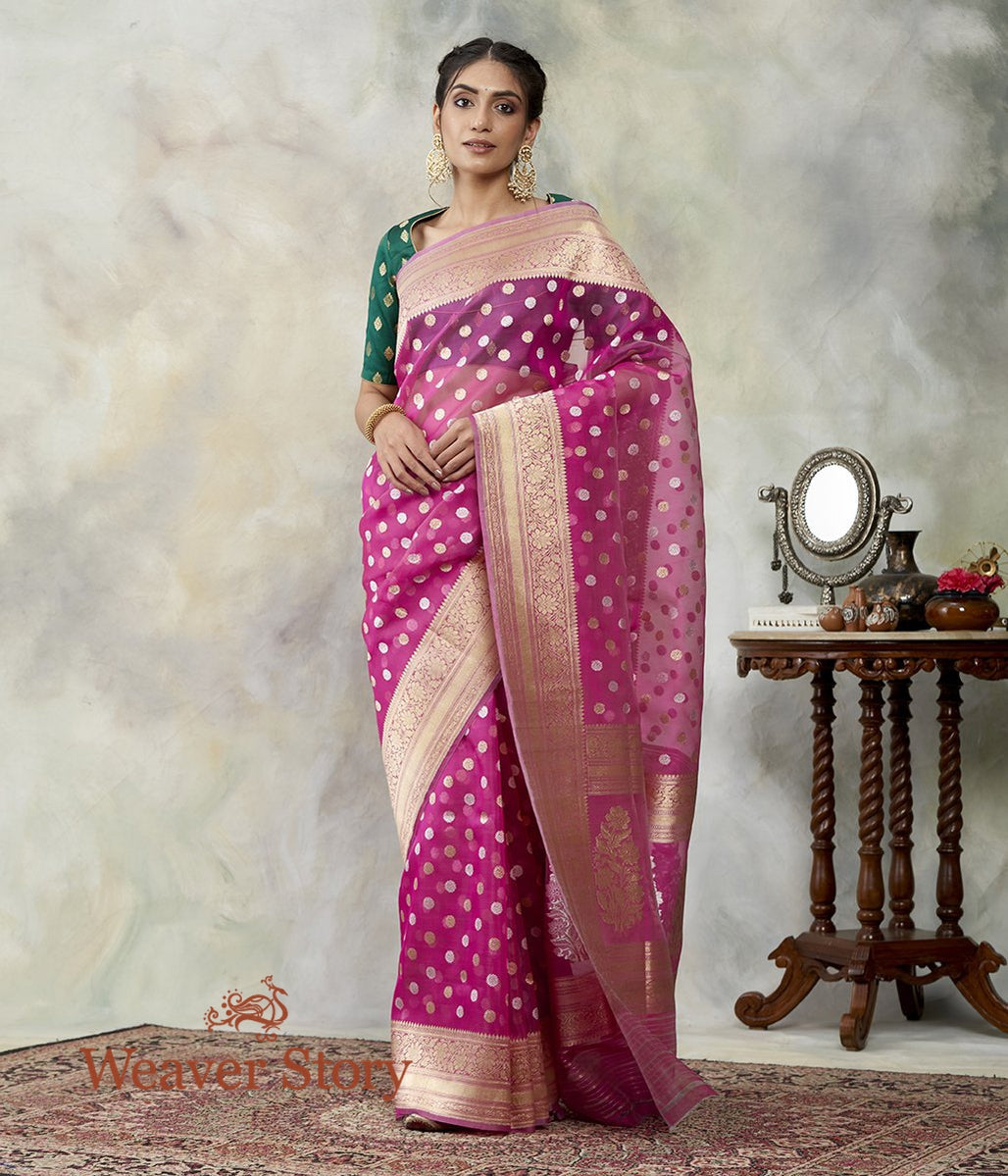 Handwoven_Berry_Pink_Kora_Silk_Banarasi_Saree_with_Kadhwa_Asharfi_Booti_WeaverStory_02