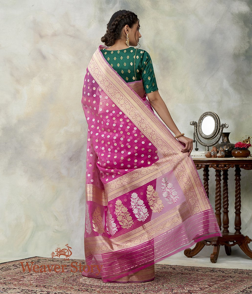 Handwoven_Berry_Pink_Kora_Silk_Banarasi_Saree_with_Kadhwa_Asharfi_Booti_WeaverStory_03