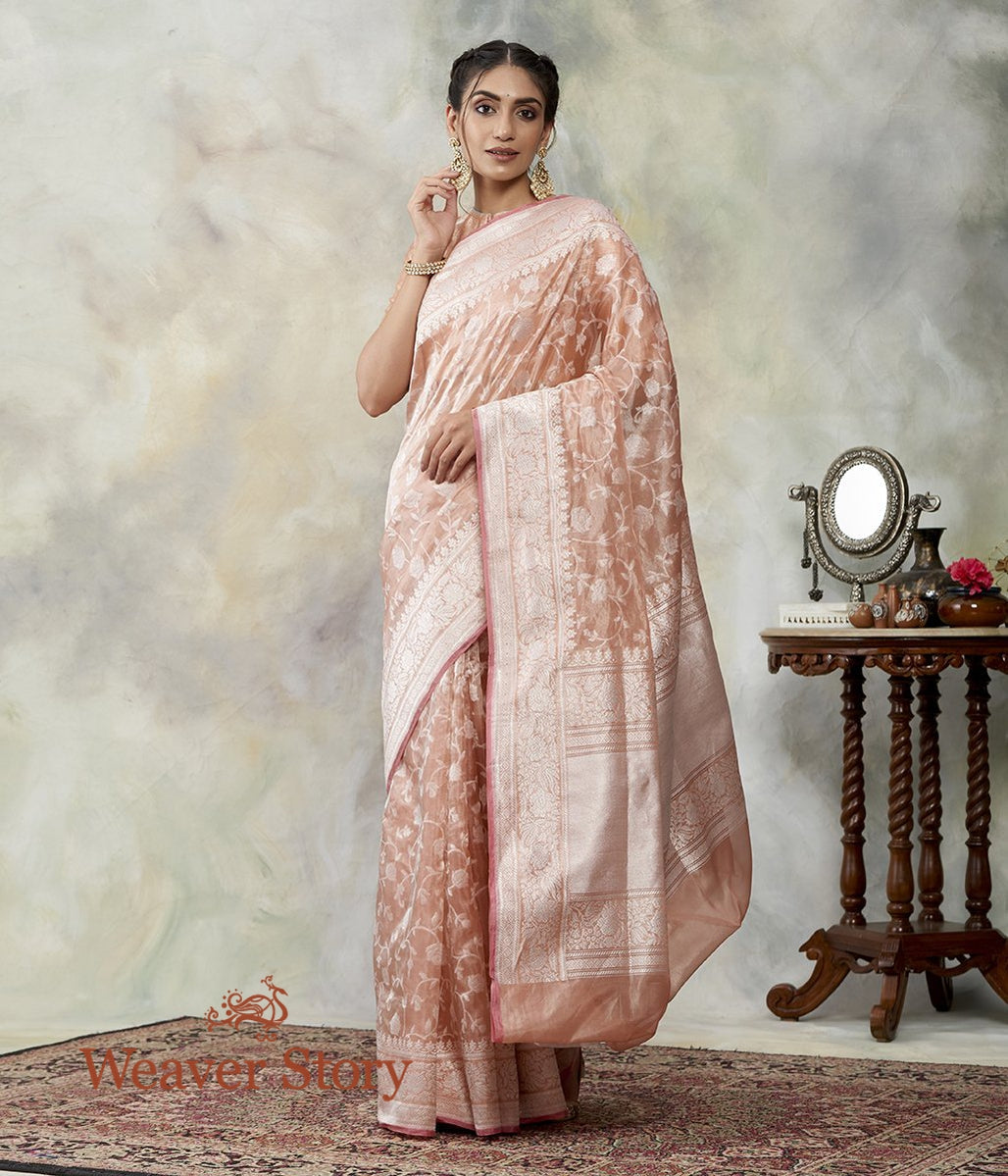 Handloom_Soft_Peach_Cotton_Tissue_Jaal_Woven_with_Silver_Zari_WeaverStory_02