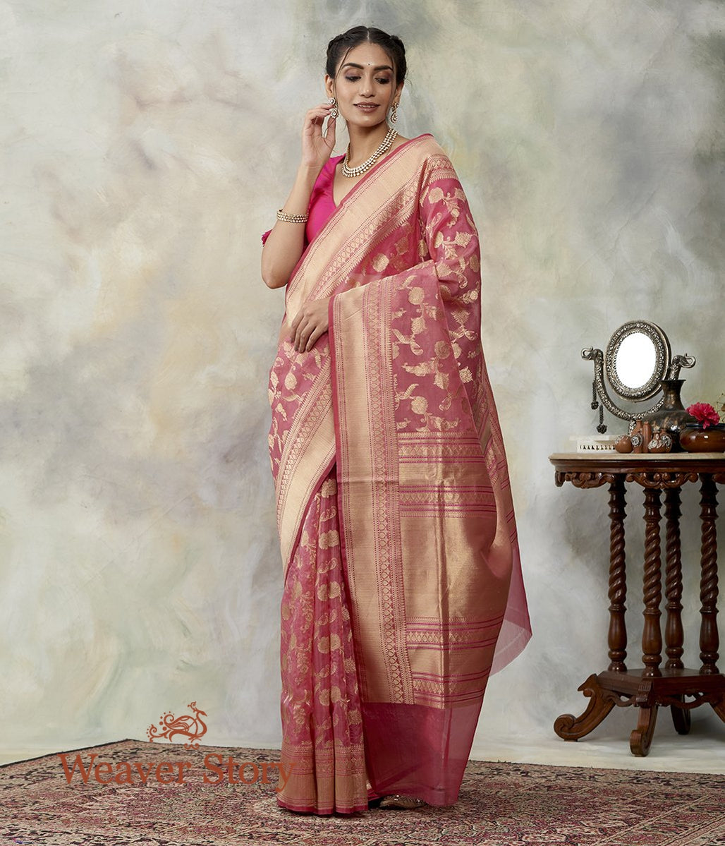 Handwoven_Apricot_Peach_Kora_Silk_Kadwa_Jangla_WeaverStory_02