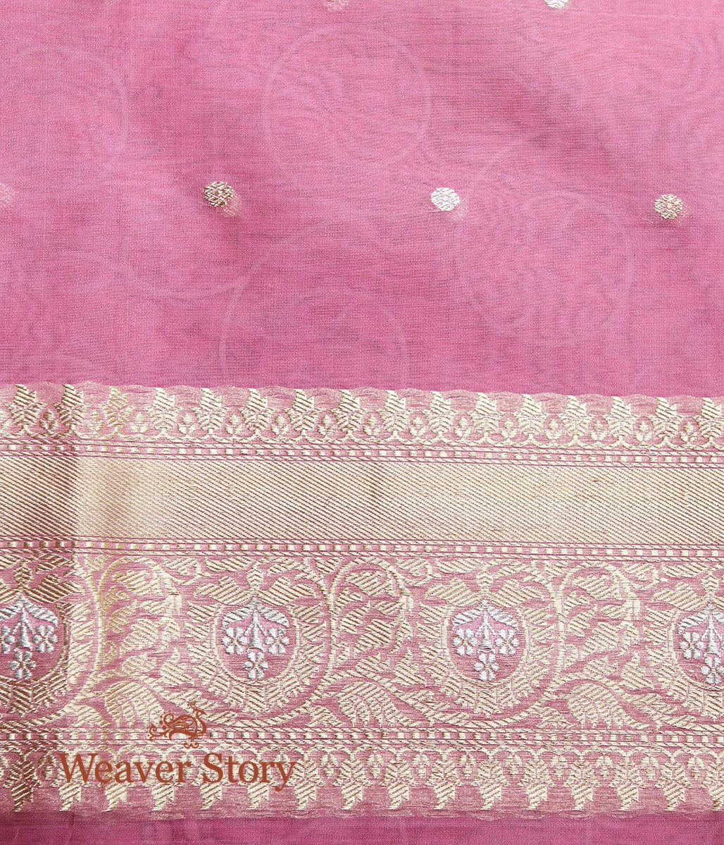 Handwoven_Candy_Pink_Kora_Silk_Banarasi_with_Kadhwa_Floral_Booti_WeaverStory_05