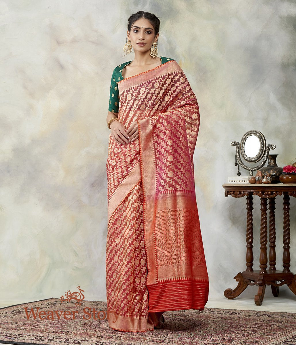 Handwoven_Brick_Red_Kora_Silk_Banarasi_Saree_with_Diagonal_Bel_WeaverStory_02