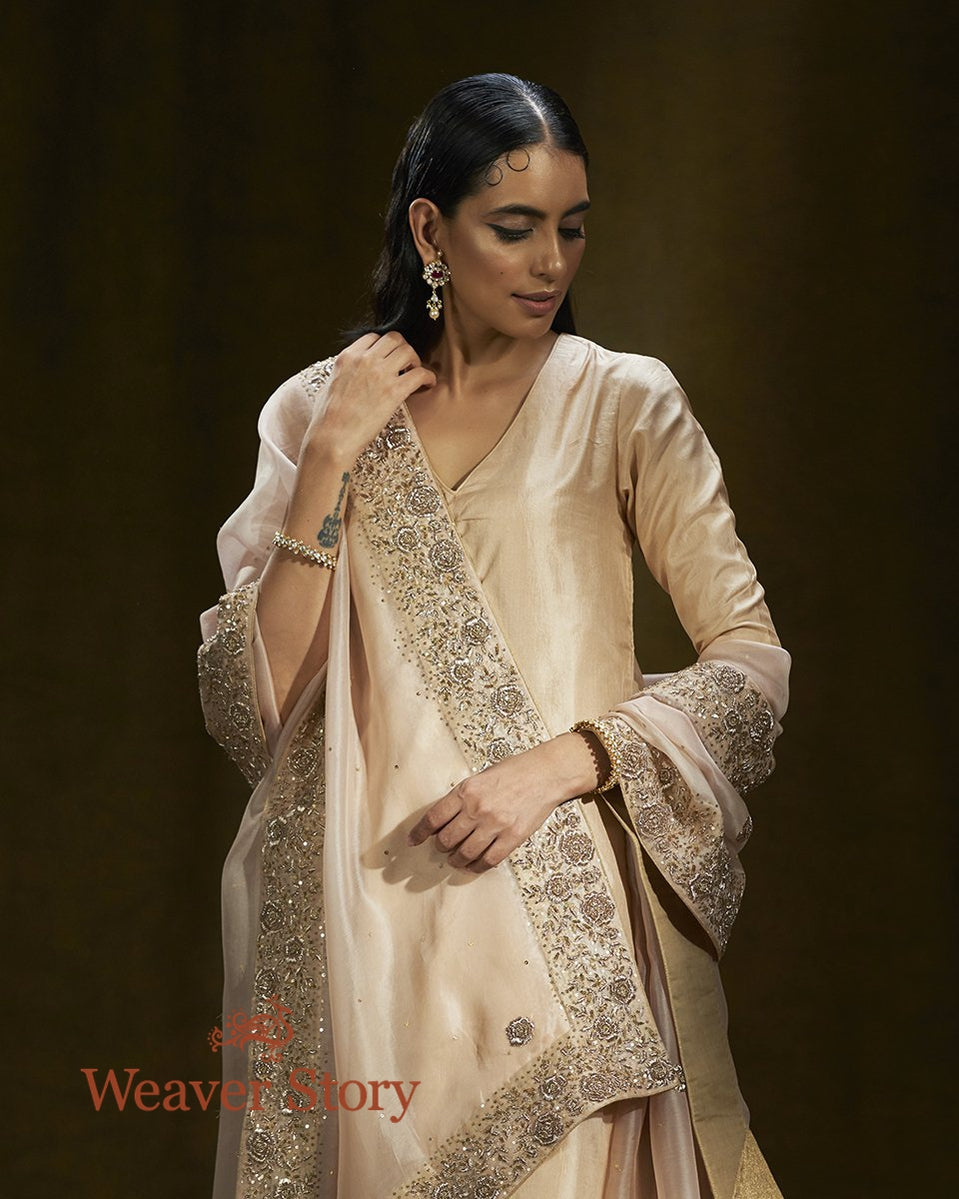 Peach_Pure_Mulberry_Silk_Kurta_Shalwar_with_Zardozi_Dupatta_WeaverStory_02