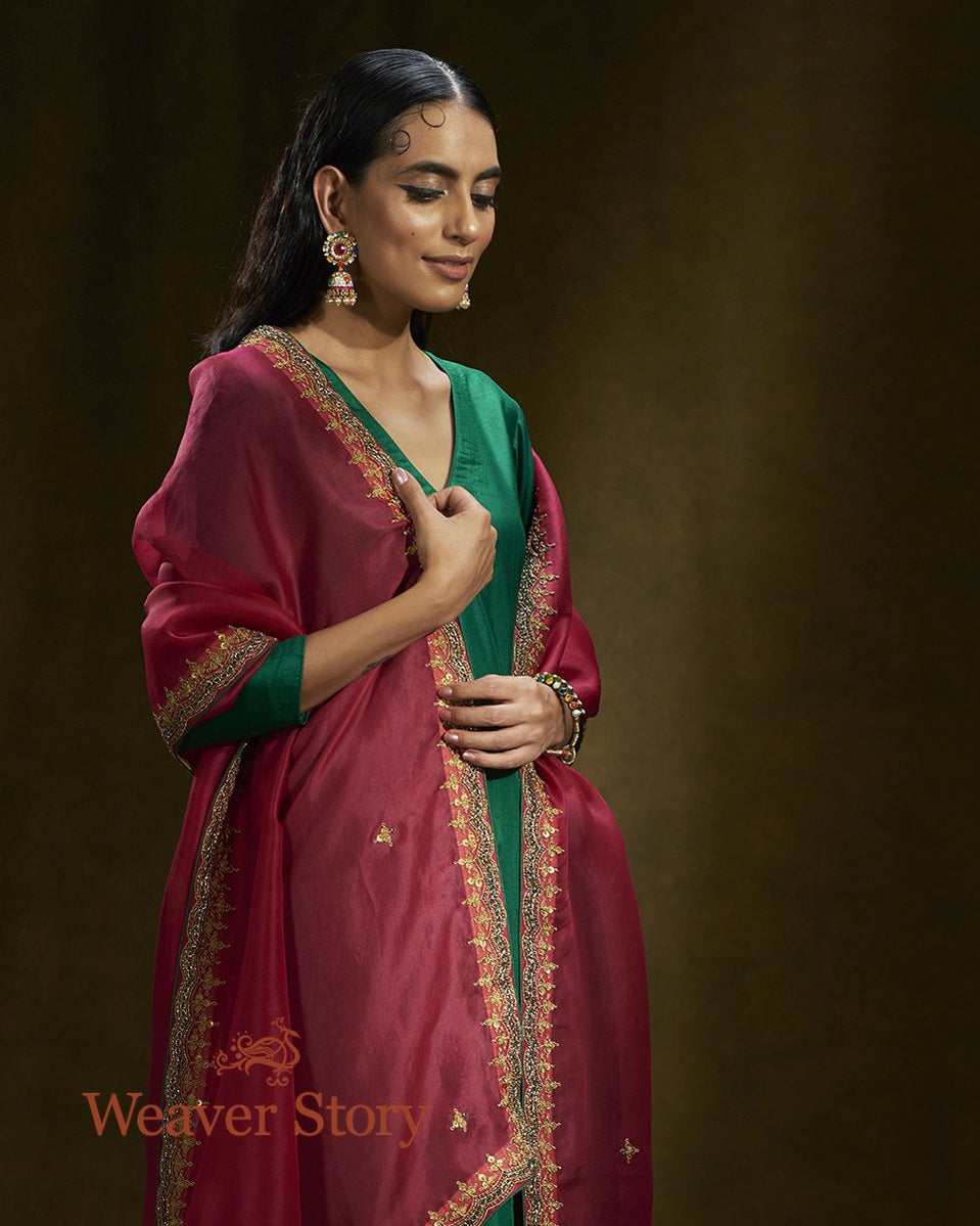 Emerald_Green_Pure_Mulberry_Silk_Suit_Set_with_Zardozi_Dupatta_WeaverStory_02