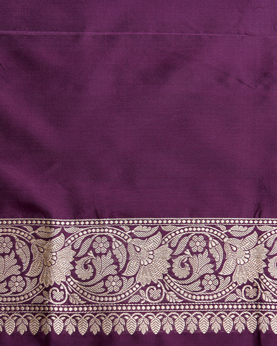 Plum_Color_Banarasi_Handloom_Saree_with_Kadhwa_Meenakari_Booti_and_Pomegranate_Red_Selvedge_WeaverStory_05