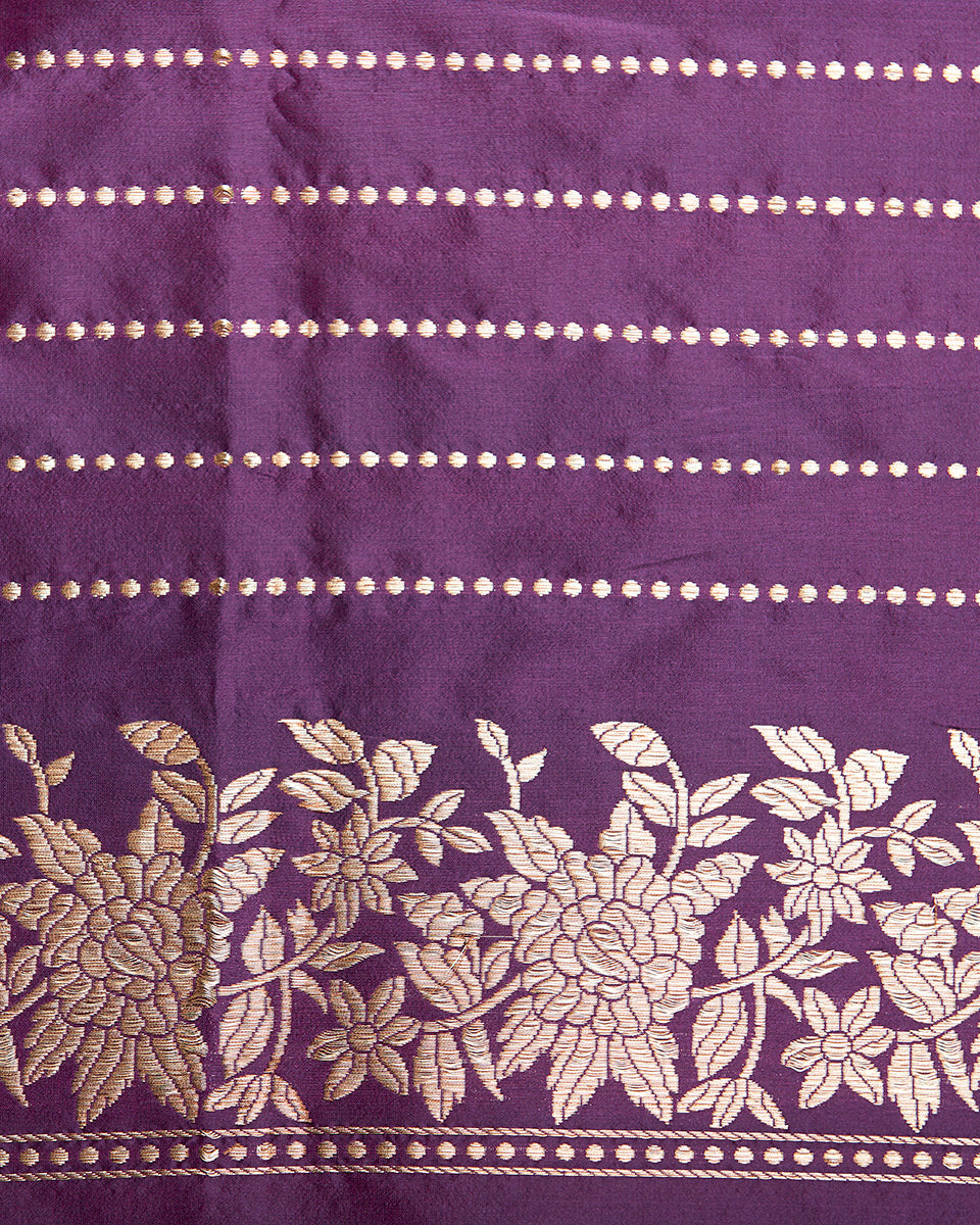 Mustard_Handloom_Pure_Katan_Silk_Banarasi_Saree_with_Kadhwa_Floral_Border_and_Contrast_Blouse_WeaverStory_05