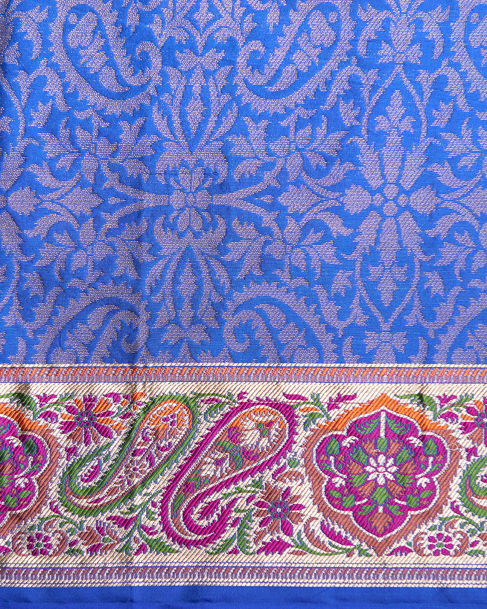 Blue_Handloom_Pure_Katan_Silk_Banarasi_Saree_with_Kadhwa_Meenakari_Jamawar_Border_WeaverStory_05