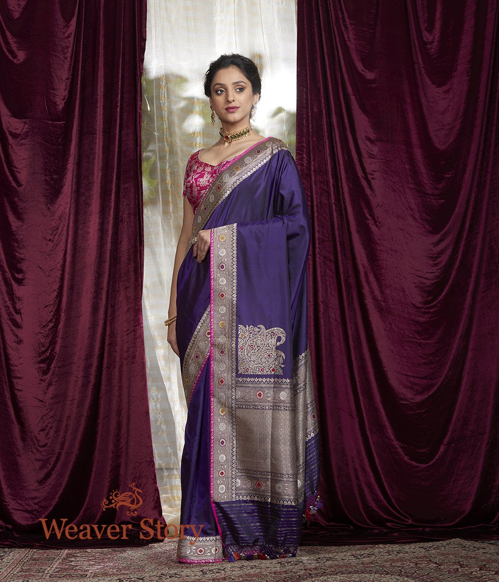 Handwoven_Purple_Katan_Silk_Saree_with_Konia_WeaverStory_02