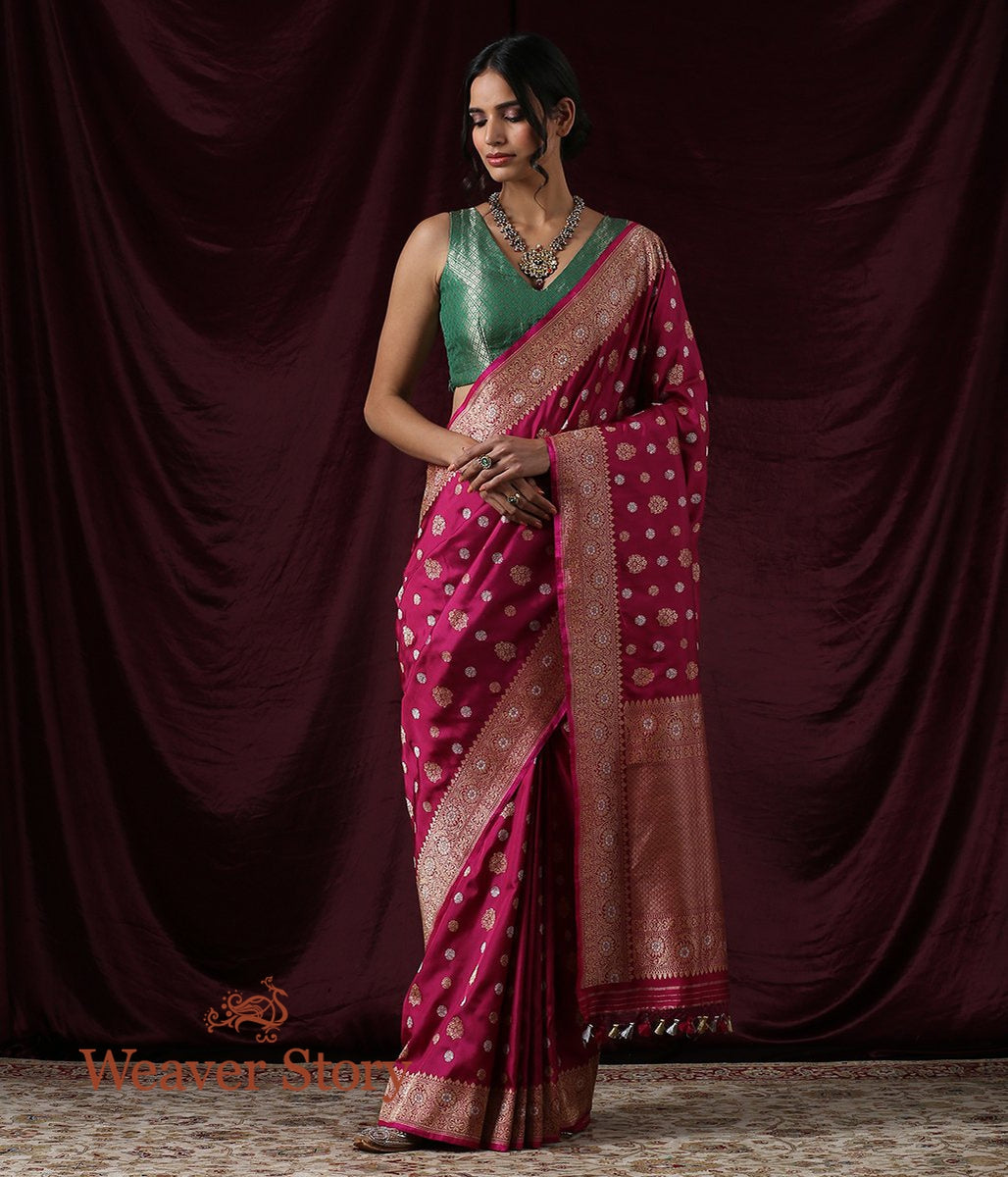 Handwoven_Wine_Kadhwa_Booti_Banarasi_Saree_WeaverStory_02