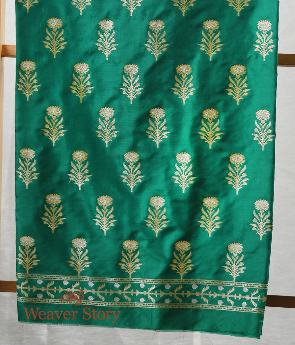 Handwoven_Green_Katan_Silk_Suit_with_Zari_Booti_WeaverStory_02