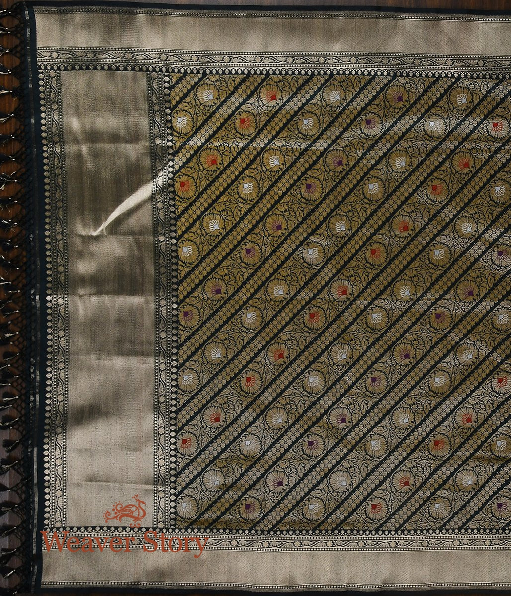 Handloom_Dark_Green_Kimkhab_Dupatta_WeaverStory_02