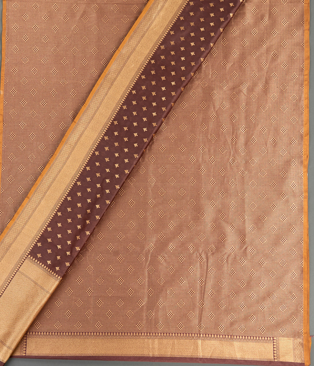 Banarasi_Suit_-_Handwoven_Coke_Brown_Banarasi_Tanchui_Kurta_with_Bootidar_Dupatta_WeaverStory_02