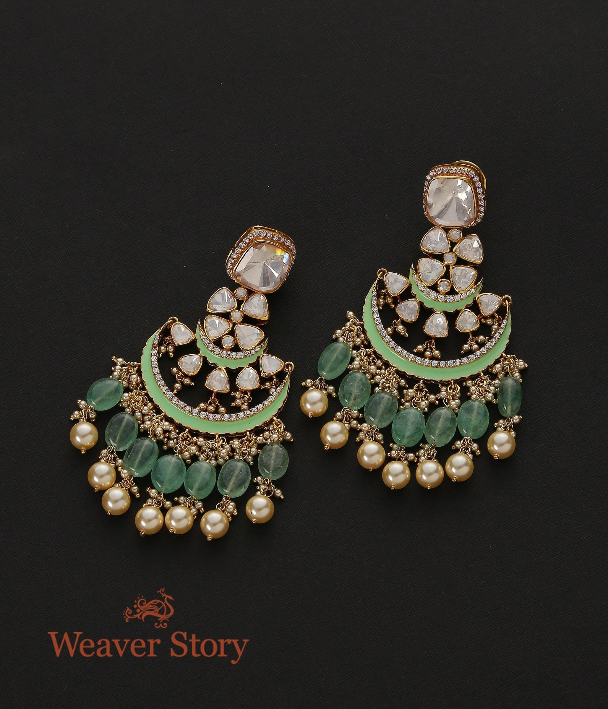 Madhulika_Chandbala_with_Moissanite_Polki_Crafted_in_Pure_Silver_WeaverStory_02