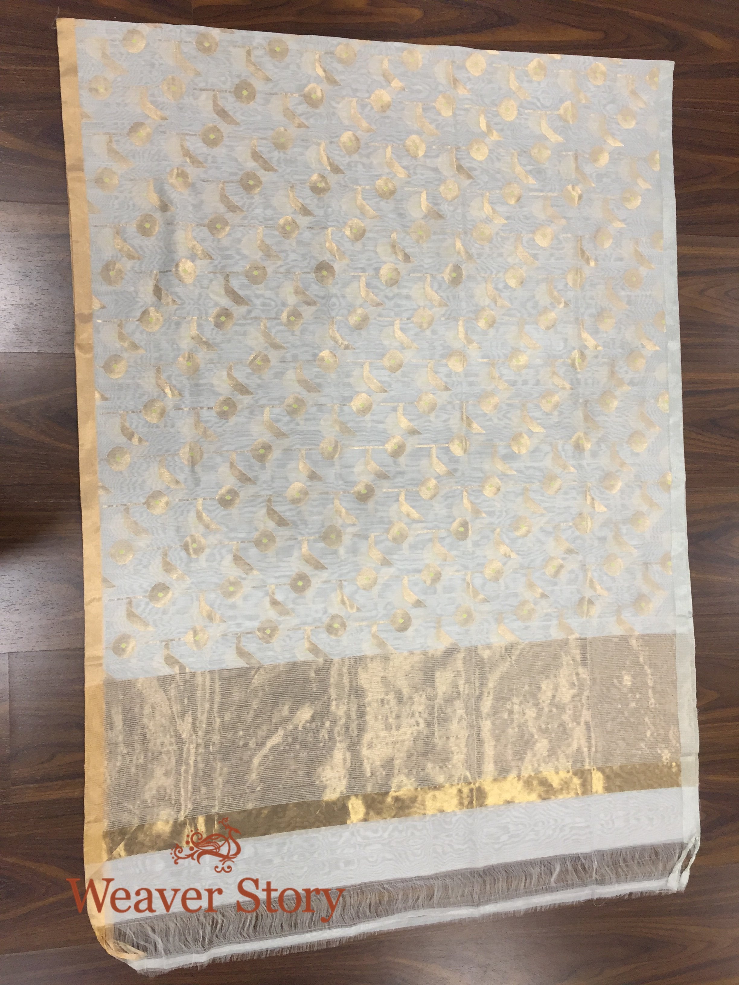 Handloom_Cotton_Silk_Chanderi_Dupatta_in_Offwhite_WeaverStory_04