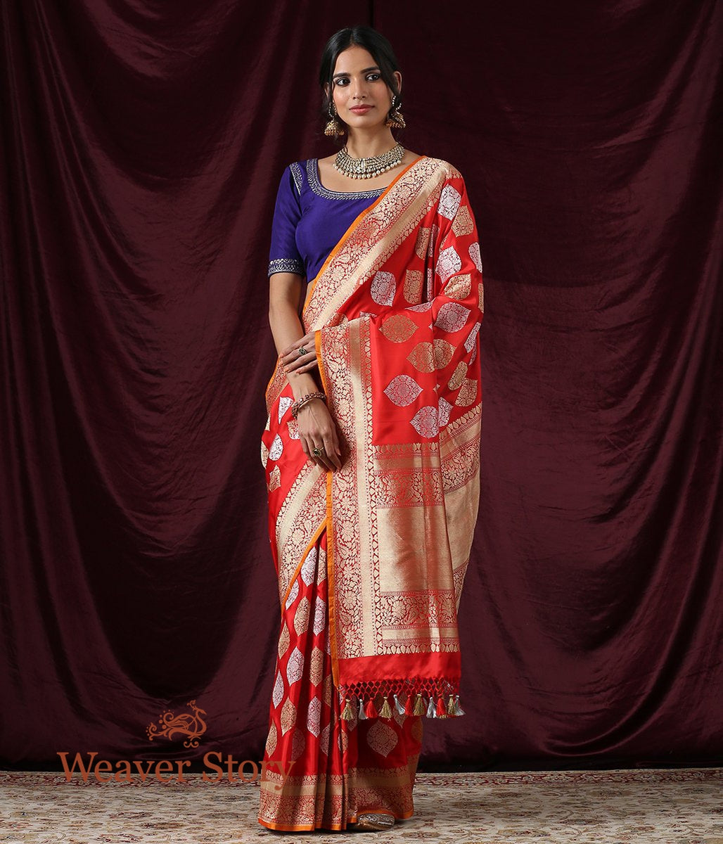 Handloom_Red_Kadhwa_Boota_Jangla_Saree_WeaverStory_02