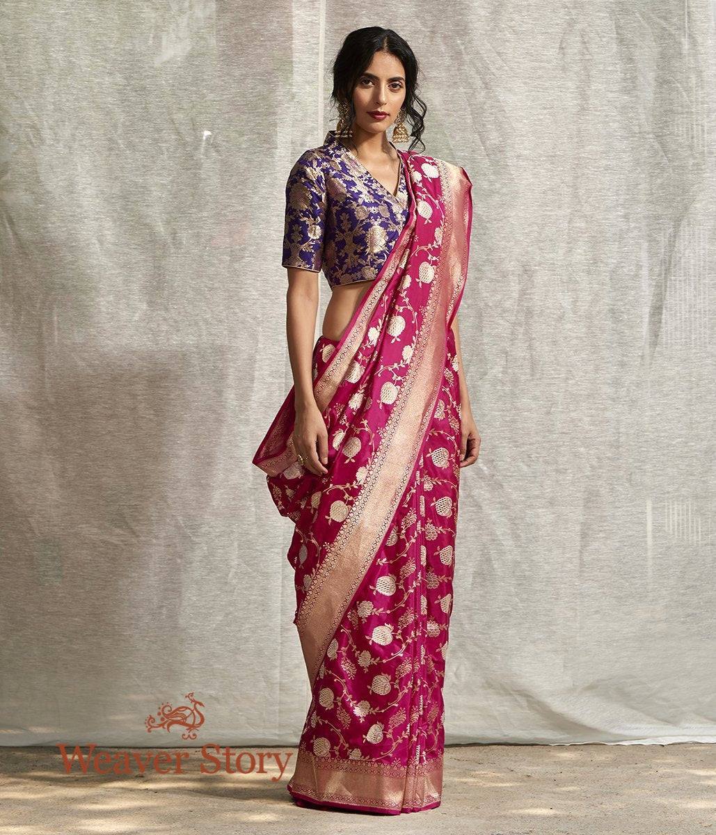 Handloom_Pink_Kadhwa_Jangla_Saree_WeaverStory_02
