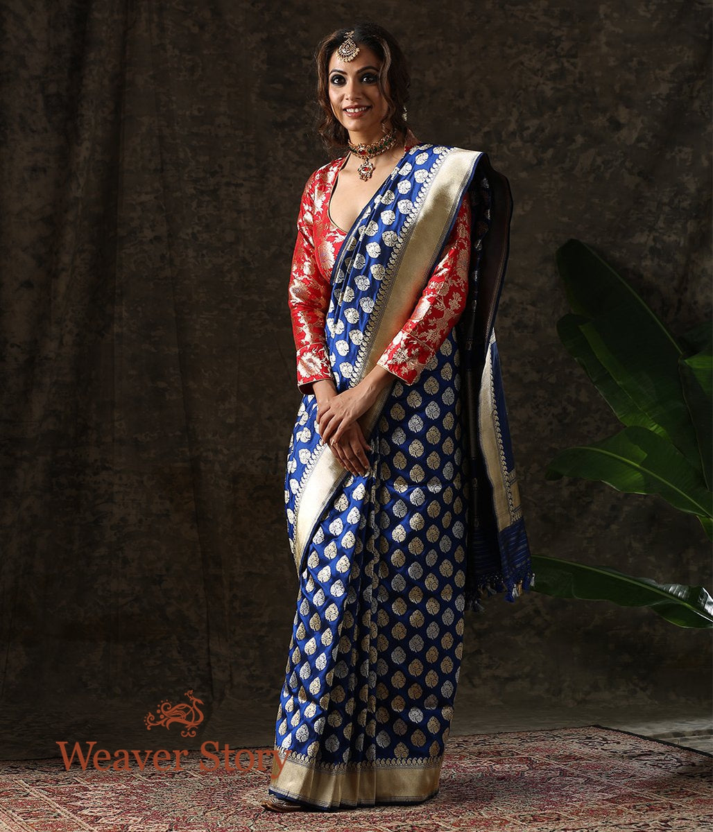 Handloom_Blue_Sona_Rupa_Bootidar_Jangla_Saree_WeaverStory_02