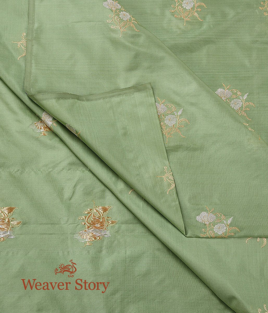 Handloom_Pista_Green_Sona_Rupa_Boota_Fabric_WeaverStory_02
