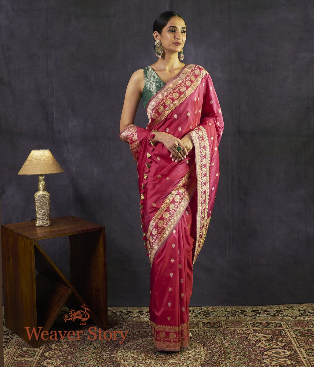 Handwoven_Pink_Sona_Rupa_Kadhwa_Booti_Saree_WeaverStory_02