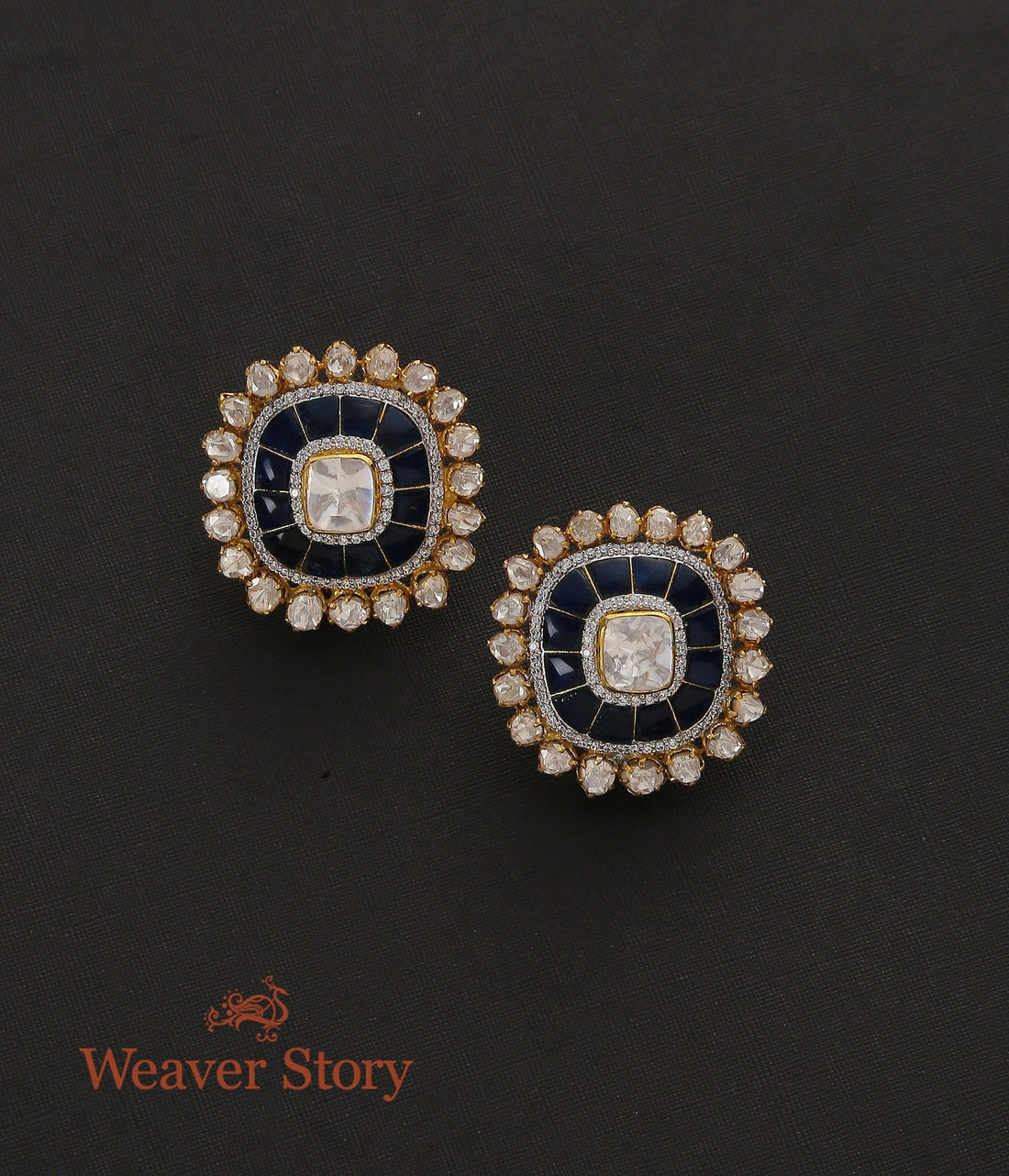 Neelambar_Studds_with_Moissanite_Polki_Crafted_in_Pure_Silver_WeaverStory_02