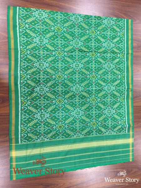 Handwoven_Rajkot_Patola_Silk_Dupatta_in_Green_WeaverStory_03