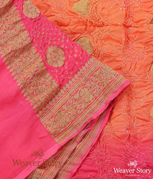 Handwoven_Pink_Peach_Kadhwa_Bandhani_Dupatta_WeaverStory_02