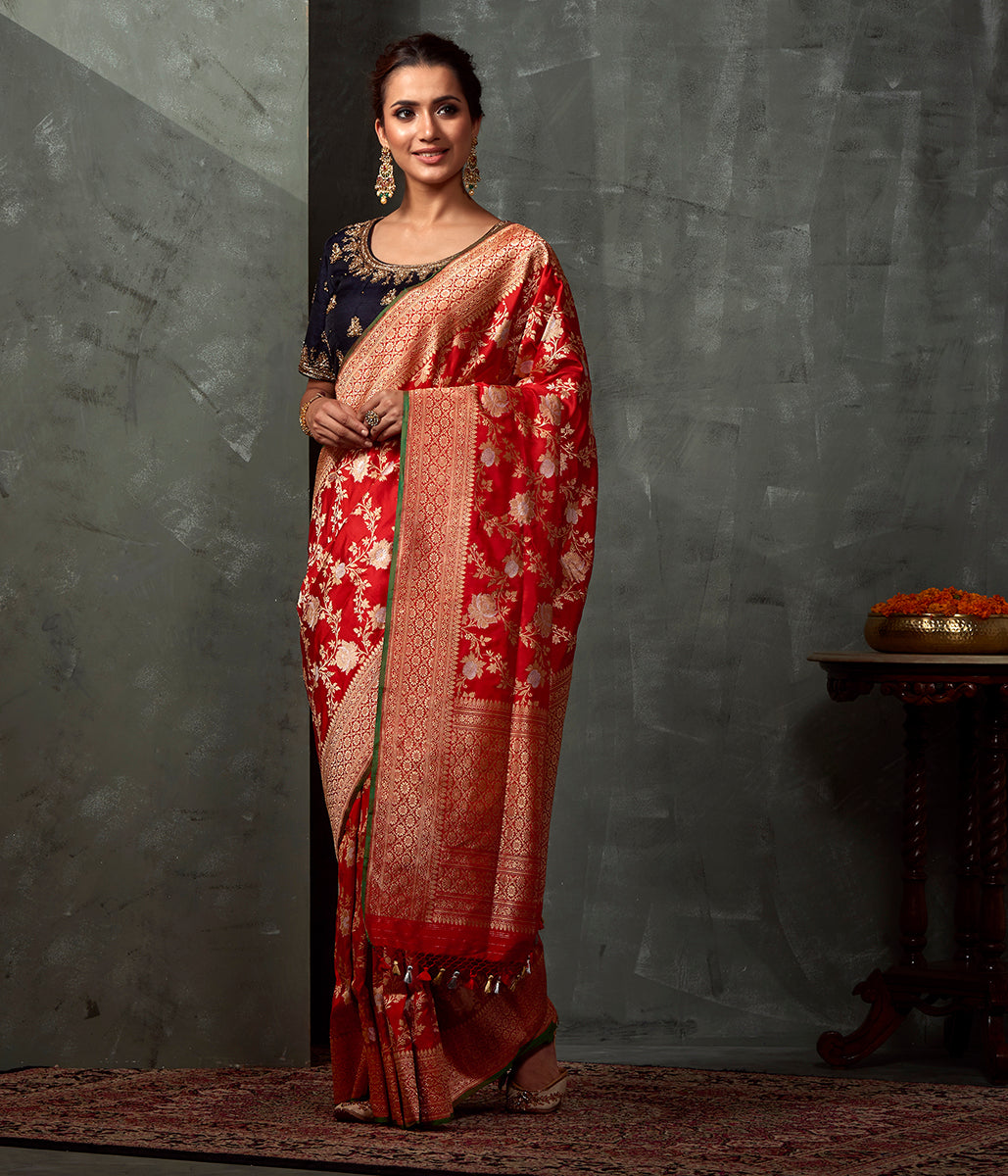Handwoven_Red_Kadhwa_Jangla_Saree_WeaverStory_02